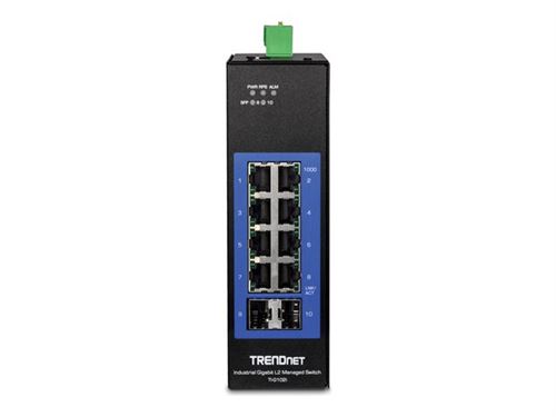 TRENDnet TI-G102i Switch rail DIN industriel administrable L2 Gigabit à 10 ports