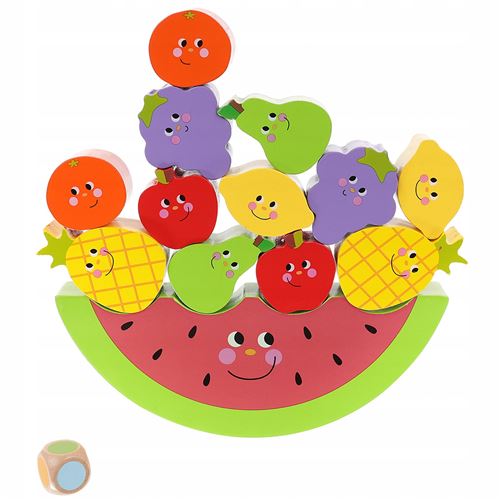 ISO TRADE SANDIA Jeu d'équilibre et de concentration fruits en bois pour enfants