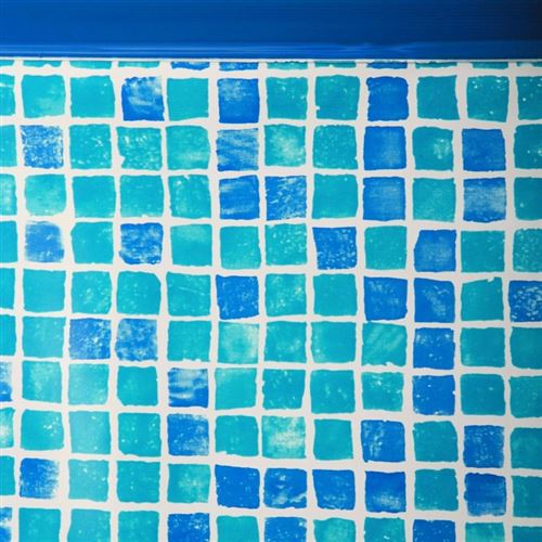 Liner 0,50 bleu grésite piscine ovale 9,15m x 4,70m x 1,32m