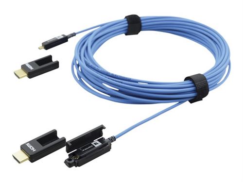 Kramer CLS-AOCH/XL-98 - Câble HDMI avec Ethernet - HDMI micro mâle pour HDMI micro mâle - 30 m - fibre optique - bleu - support 4K