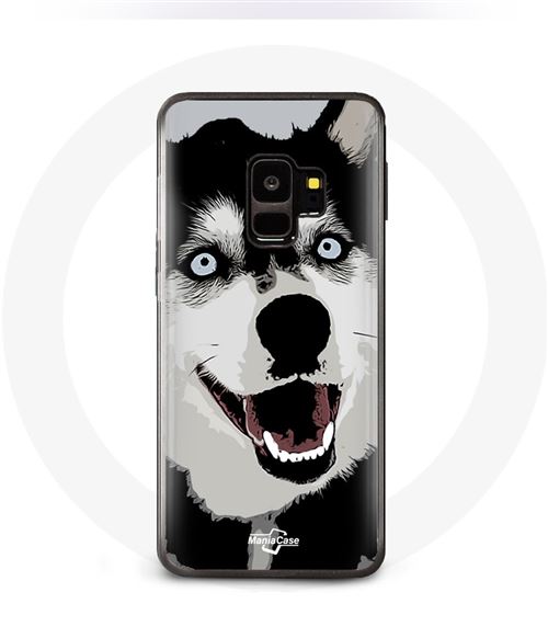 Coque pour samsung galaxy S9 plus Husky de Sibérie Yeux Bleus Maniacase