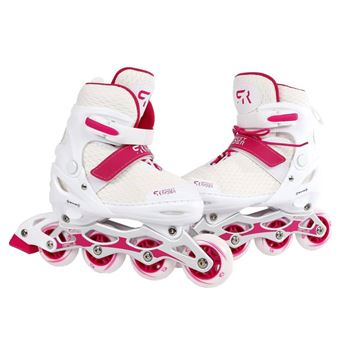 Klzzuk Patins à roulettes Roses Rollers Quad pour Femmes, Vamp en Cuir PU,  Roues en PU, 4 Roues Roller Chaussure pour Femmes Adultes Filles (EU35/  UK3) : : Sports et Loisirs