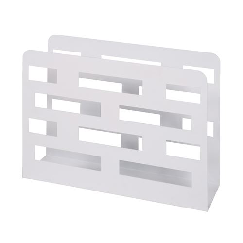 Haku M&ouml;bel 44398 Porte Journaux Acier Blanc 10 x 35 x 26 cm