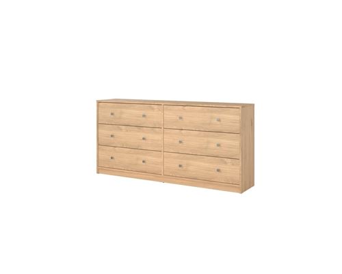 May Chest of 6 Drawers (3Plus3) in Jackson Hickory Oak, none