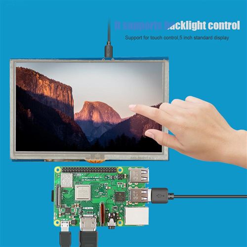 Ecran Tactile LCD 5 Pouces HDMI HD pour Moniteur Raspberry PI3 PI2 / B + -  Ecrans PC