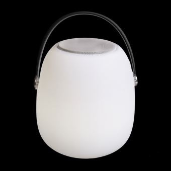 110 Sur Lampe Led Exterieure Blanche Haut Parleur Bluetooth Avec Poignee Elvas Luminaires Exterieur Achat Prix Fnac