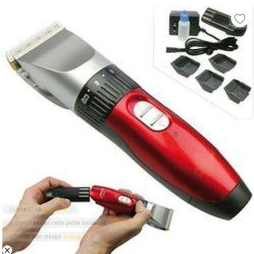 Tondeuse a cheveux ceramique rechargeable sans fil Noir