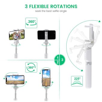 BlitzWolf BW-BS3 Bâton Selfie avec télécommande Bluetooth en