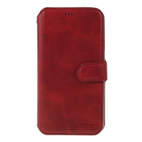 Etui en PU avec support et emplacements pour cartes rouge pour votre Apple iPhone XR 6.1 pouces (2019)