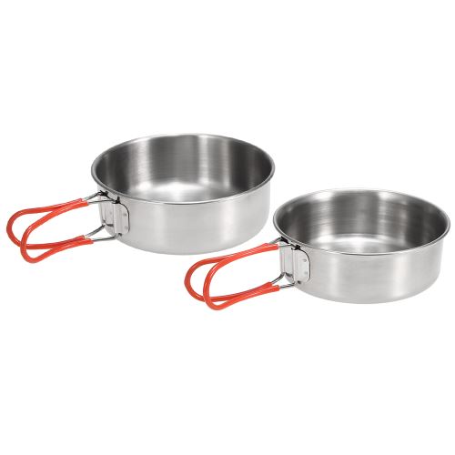 2pcs bols en acier inoxydable pour assiettes à dîner cuisine de camping en plein air-2