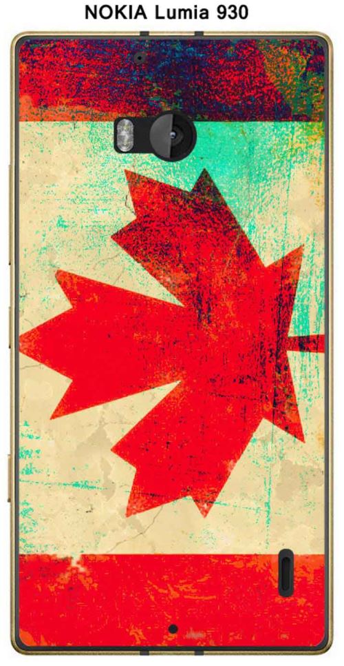Coque Nokia Lumia 930 design Drapeau Canada vintage effet Métallisé