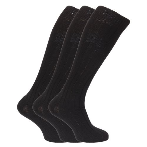 Chaussettes hautes rembourrées en mélange de laine (lot de 3 paires) - Homme (39-45 EUR) (Noir) - UTMB160