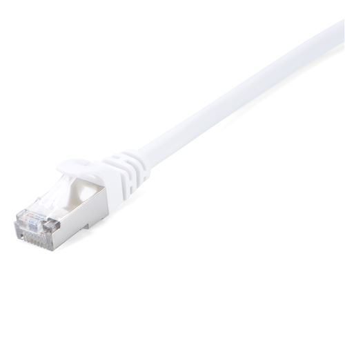 v7 câble réseau blindé cat6 stp 01m blanc noir