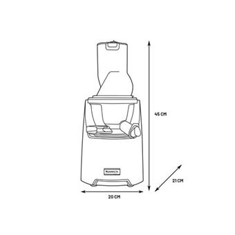 Kuving's – Extracteur de jus EVO820 – Technologie Max Filter – Livre de recettes offert - Gris silver