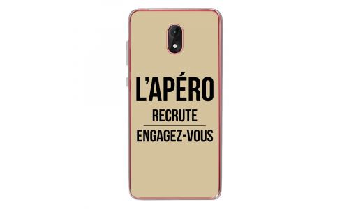Coque souple pour Wiko Lenny 5 avec impression Motifs l'apéro recrute taupe