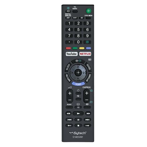 Télécommande universelle pour les téléviseurs Sony, clés : Netflix, Youtube