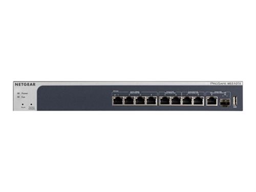 NETGEAR MS510TX-100EUS Smart Switch Prosafe MS510TX 8 ports Gigabit Incluant 2 ports 2,5 Go et 2 ports 5 Go. 2 ports 10 Go Uplink