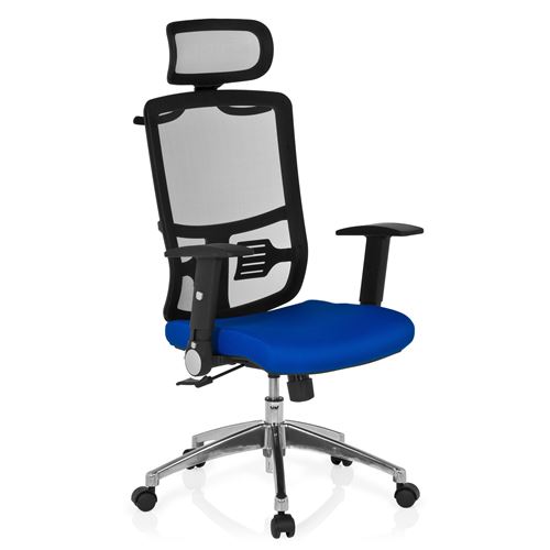 Siège de bureau Siège tournant CAYEN tissu noir bleu hjh OFFICE Siège de bureau Siège tournant CAYEN tissu noir bleu hjh OFFICE