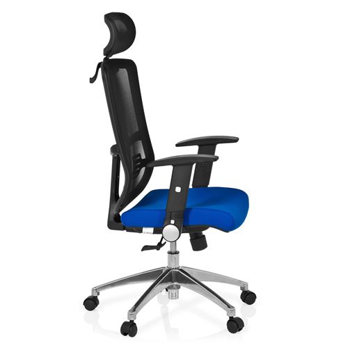 Siège de bureau Siège tournant CAYEN tissu noir bleu hjh OFFICE Siège de bureau Siège tournant CAYEN tissu noir bleu hjh OFFICE
