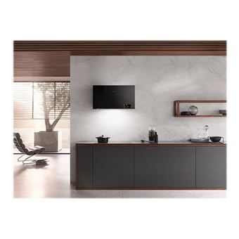 Miele DA 9091 W Screen - Hotte - hotte décorative - largeur : 88 cm - profondeur : 32 cm - extraction et recirculation (avec kit de recirculation supplémentaire) - noir obsidienne