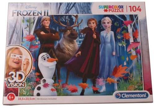 Clementoni puzzle Supercolor Frozen II 3D-vision104 pièces