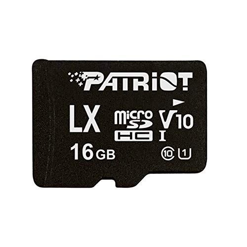 Patriot mémoire MicroSD Carte SDHC pour appareils Photo/vidéo Caméras/téléphones/tablettes 16 Go 16GB