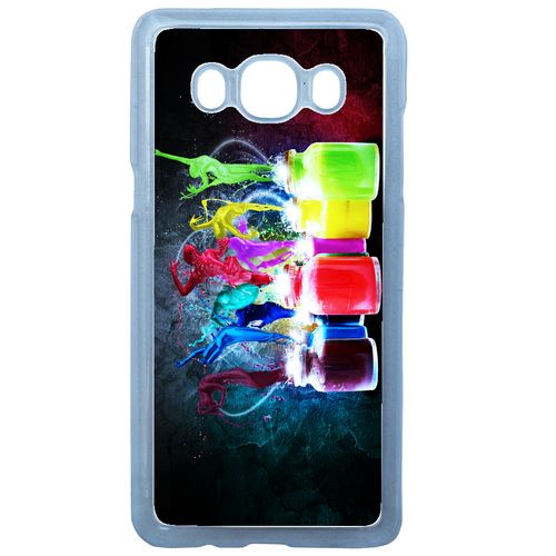 Coque Peinture Abstrait Silhouette Compatible Galaxy J7 2016 Transparent