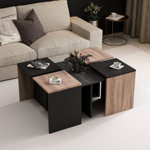 203€10 sur Table basse design Owen L. 80 x l. 74 cm Noir 203€10 sur Table basse design Owen L. 80 x l. 74 cm Noir