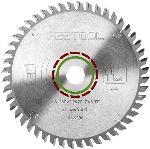 Festool - Lame de scie circulaire lamin&eacute; - &Oslash;160 mm - 48 dents - 496308