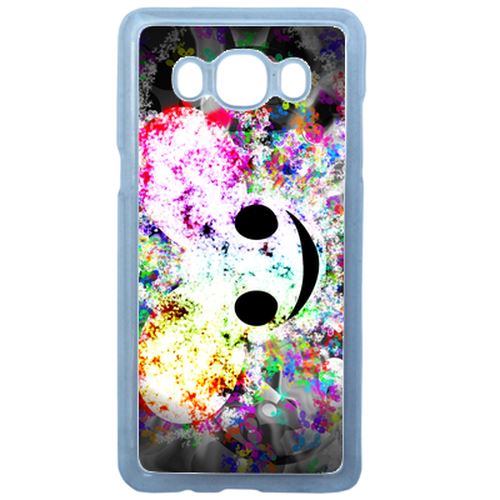 Coque Sourire Multicolor Souris Compatible Samsung Galaxy J3 2016 Transparent