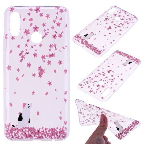 Coque en TPU motif d'impression fleurs roses et animaux pour votre Huawei P Smart (2019)/Honor 10 Lite