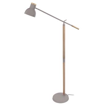 Tosel 95196 Olsen Lampadaire Liseuse Bois Hêtretôle Acierpeinture