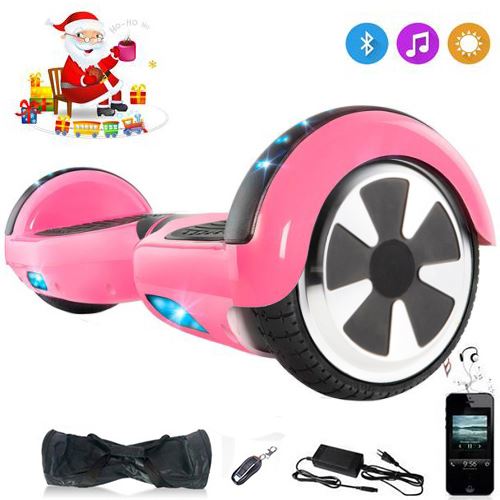 Hoverboard 6,5 pouces Bluetooth LED Moteur 700W - Rose
