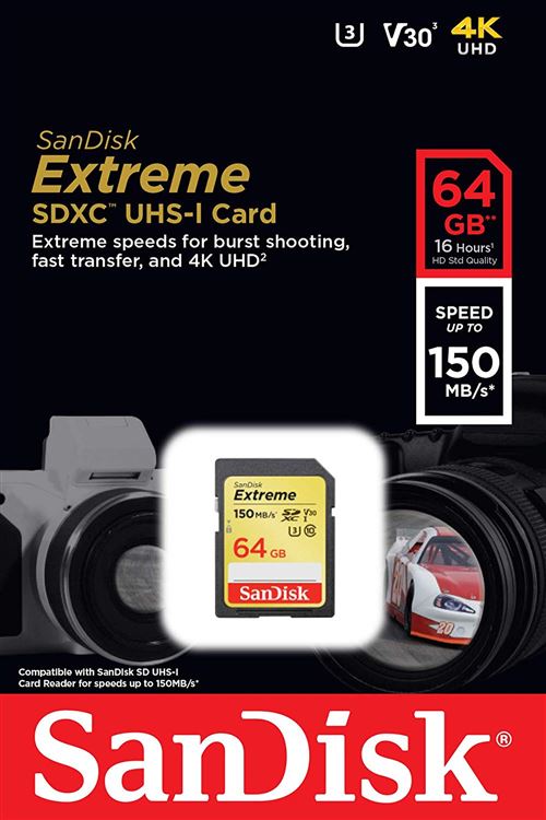 1024 Go cam/éras vid/éo compatibles HD standard et avanc/ées Carte m/émoire SDXC professionnelle 1 To 1024 Go UHS-I U3 Vitesse maximale 120 Mo//s pour appareils photo point et shot