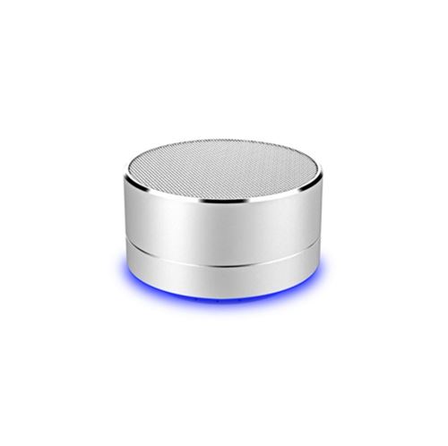Découvrez la Mini Enceinte Bluetooth Argent avec câble USB/micro