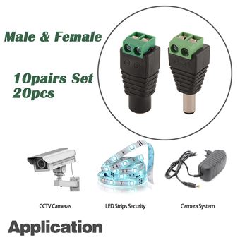 20pcs Dc005 Connecteur 10 X Male Et 10 Femal 5 5 2 1mm 12v 24v Adaptateur De Prise Courant Jack Pour Camera Te1051 Accessoire Photo Achat Prix Fnac