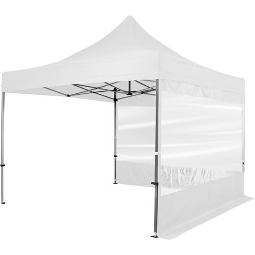 Tonnelle pliable 3x3m en aluminium avec 2 panneaux latéraux, coloris au choix - INSTENT - Couleur : Blanc - Taille : 3x3m + 2 côtés