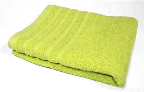 Drap de bain 90 x 150 cm eponge unie vitamine Anis