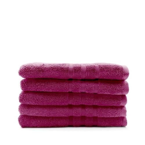 today lot de 5 draps de bain jus de myrtille - 70 x 130 cm - 100% coton