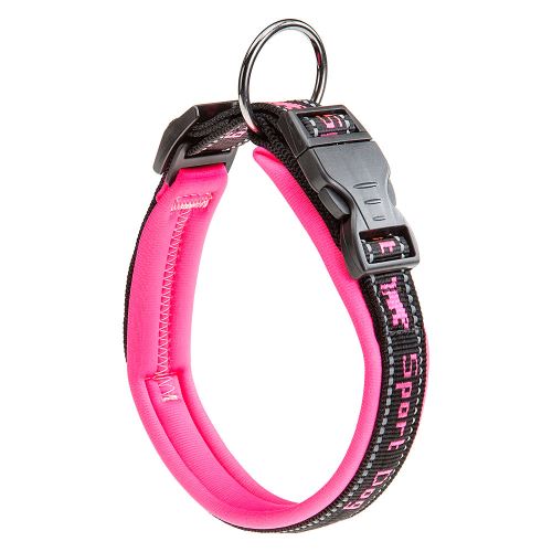 Meilleurs prix pour Ferplast Collier pour chiens SPORT DOG C25/55, poignée rembourée, ceinture réfléchissante, étiquette porte-nom, A: 45÷55 cm - B: 25 mm Fuschia