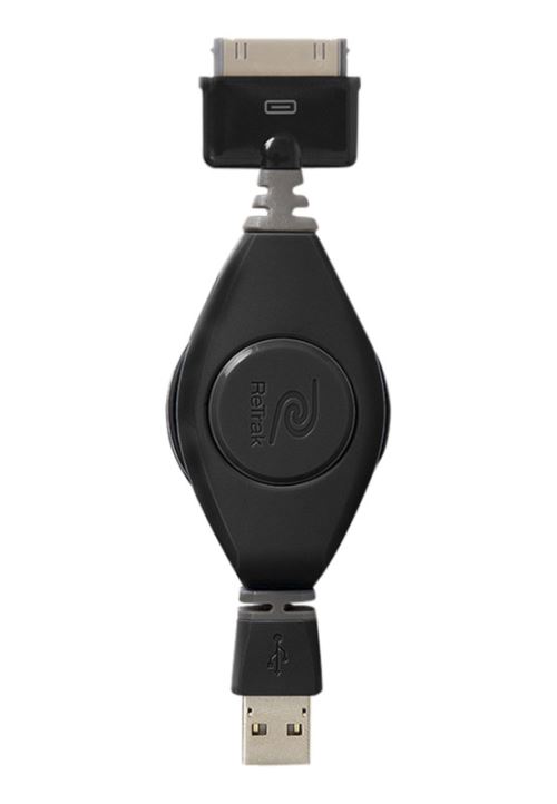 Câble USB - Apple Dock avec enrouleur Retrak - 1m
