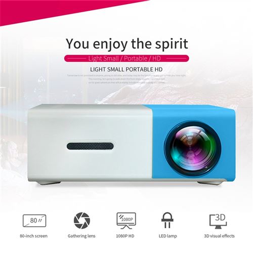 Générique Yg300 1080P Videoprojecteur Usb Hdmi Av Sd Mini Portable Hd Led