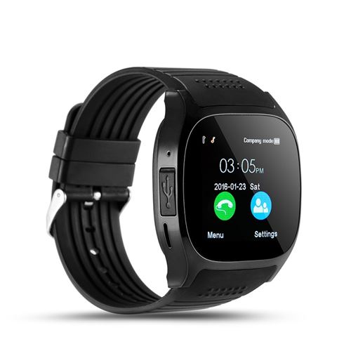 Montre Bracelet Intelligente Blueetooth Téléphone Caméra Ecran Tactile SF-T8 (Noir)
