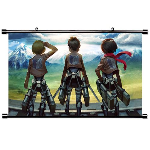 Poster en toile étanche Anime Attack on Titan 60x45 cm