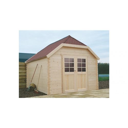 abri jardin bois limerick - 11.56 m² - 2980 x 3880 x 2950 mm - 28 mm