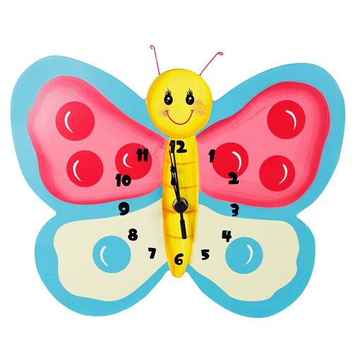 Horloge Murale Pendule En Bois Decoration Chambre Enfant Bebe