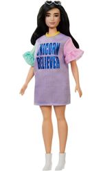 Barbie Fashionistas marionnette jeune fille marionnette violette robe fille 33 cm