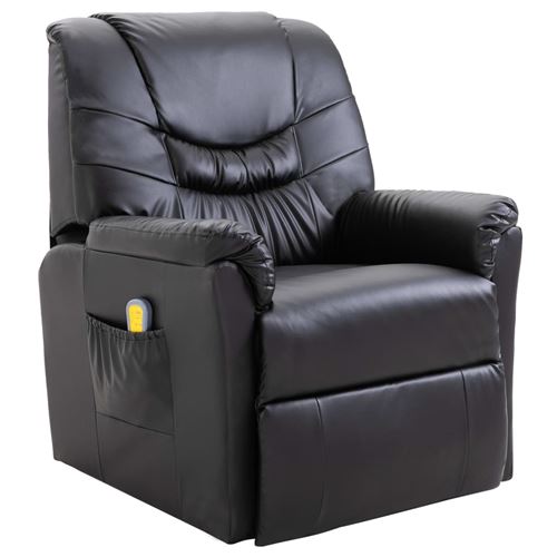 vidaXL Massagestoel kunstleer zwart