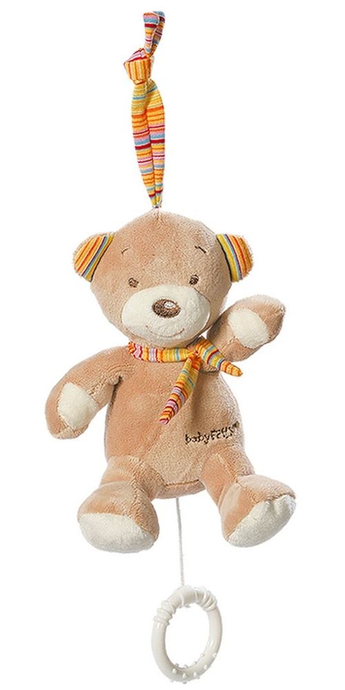 Fehn Classic Stars boite à musique ours en peluche 16 cm marron