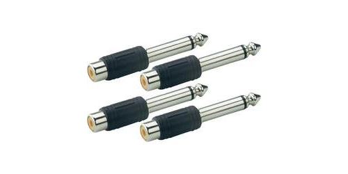 Set de 4 Adaptateurs RCA femelle/jack 6,3 mm mâle Paccs